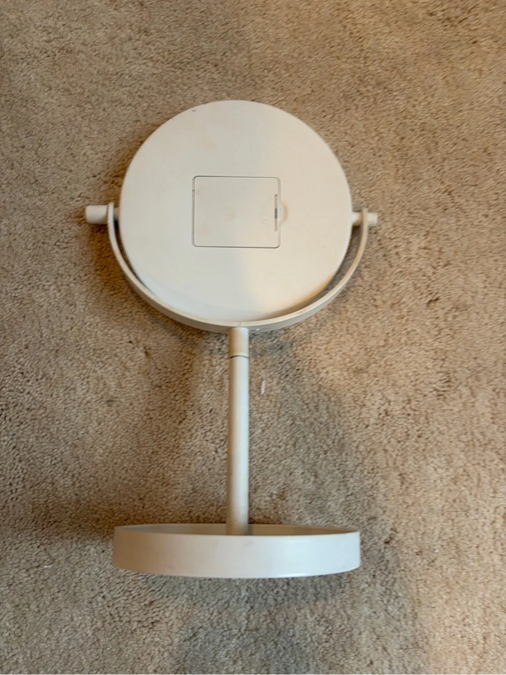 LED Lighted Round Vanity Mirror in White